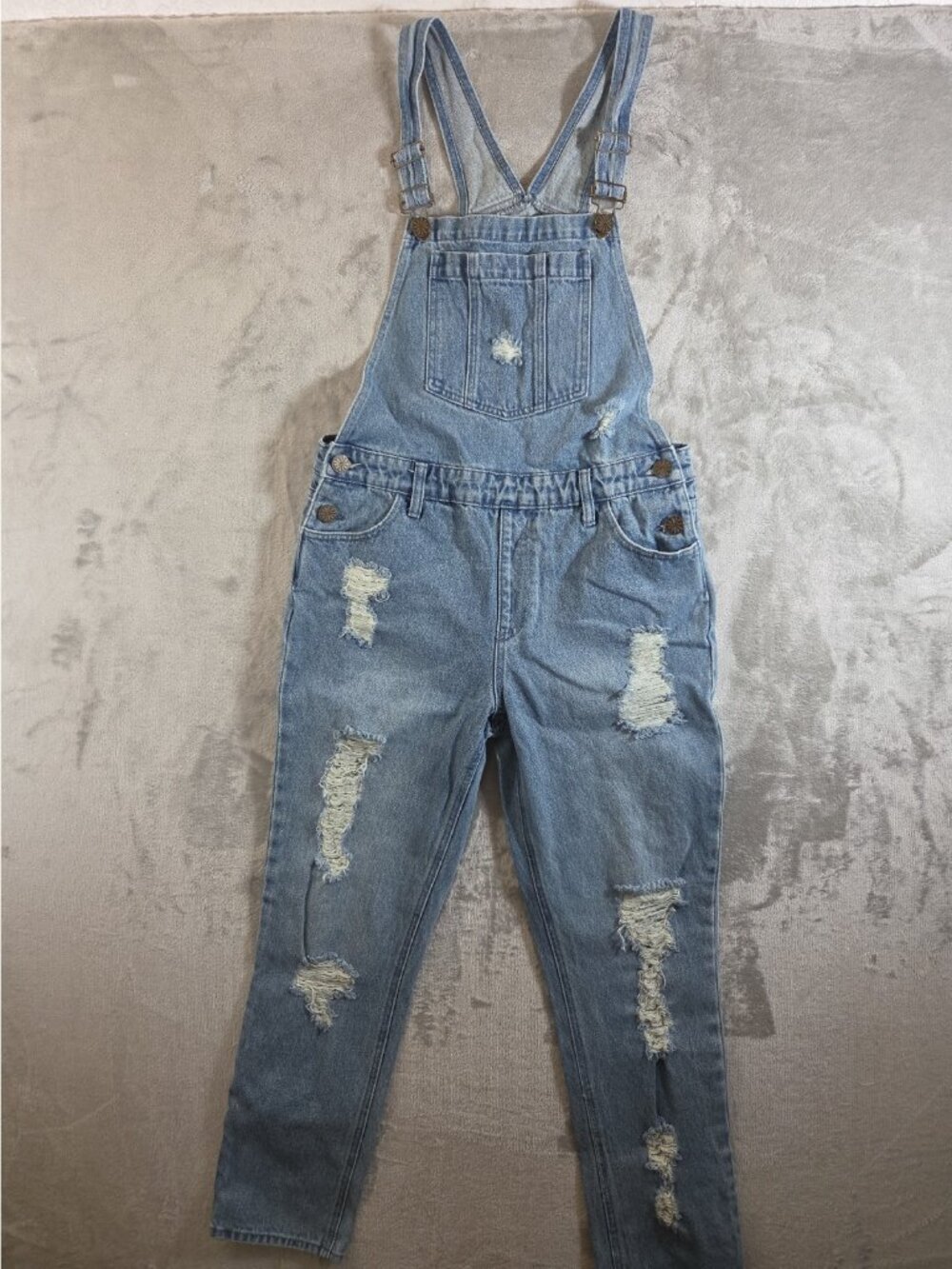 Show Me Your MuMu Alma Distressed Overalls Small
